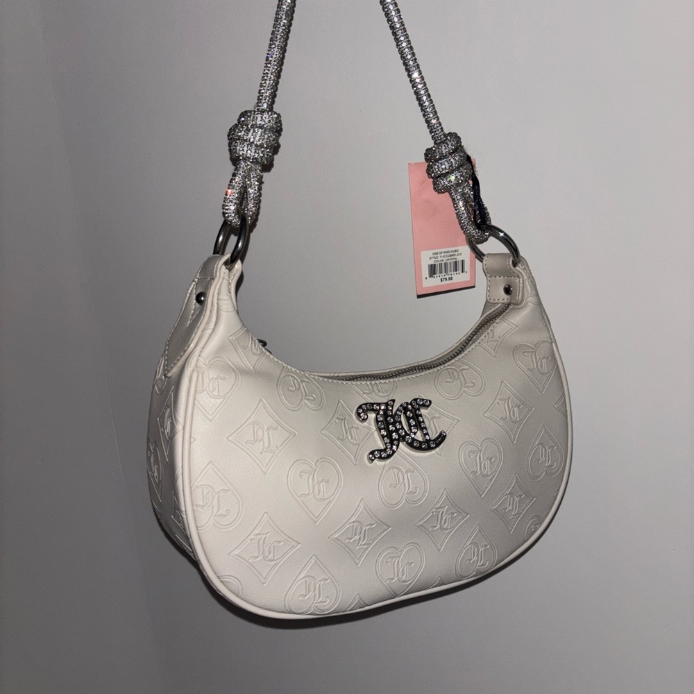 Juicy Couture White Embossed Shoulder Bag